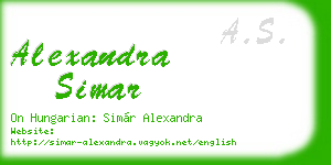 alexandra simar business card
